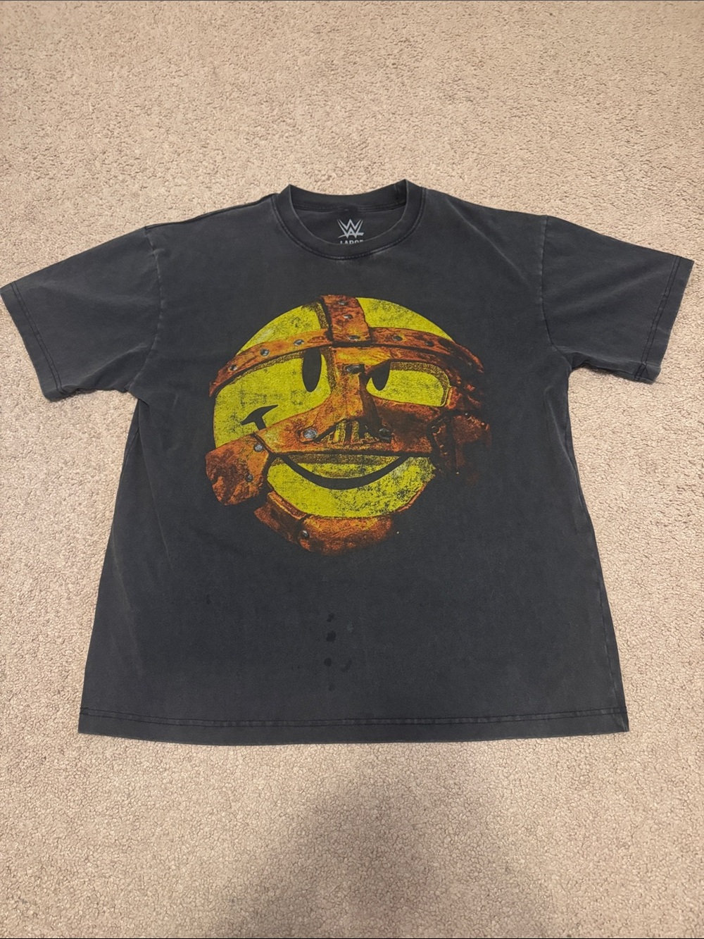 WWE Boxy Washed Black Vintage Style Mick Foley Mankind Have A Nice Day T-shirt